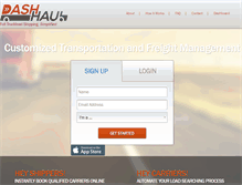 Tablet Screenshot of dashhaul.com